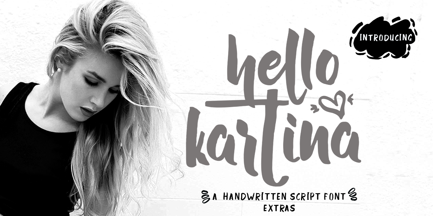 Пример шрифта Hello Kartina